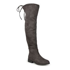 Over the knee suede boots